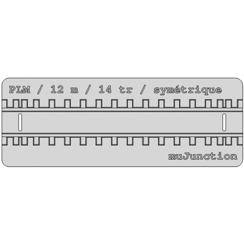Gabarit PLM symétrique / 12 m / 14 t / Rocoline