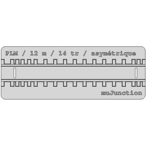 Gabarit PLM asymétrique 12 m / 14 t / Rocoline