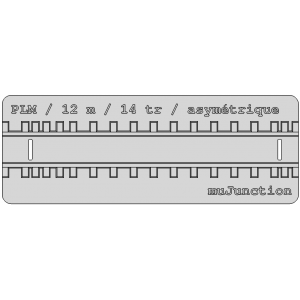 Gabarit PLM asymétrique 12 m / 14 t / Rocoline