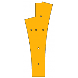 Gabarit de perçage - Aiguille triple Rocoline 15°