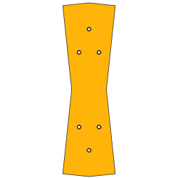 Gabarit de perçage - Croisement long Peco Streamline code 75