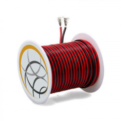 Bobine de câble "feeder" rouge+noir 2 x 1,5 mm carré / 14 AWG